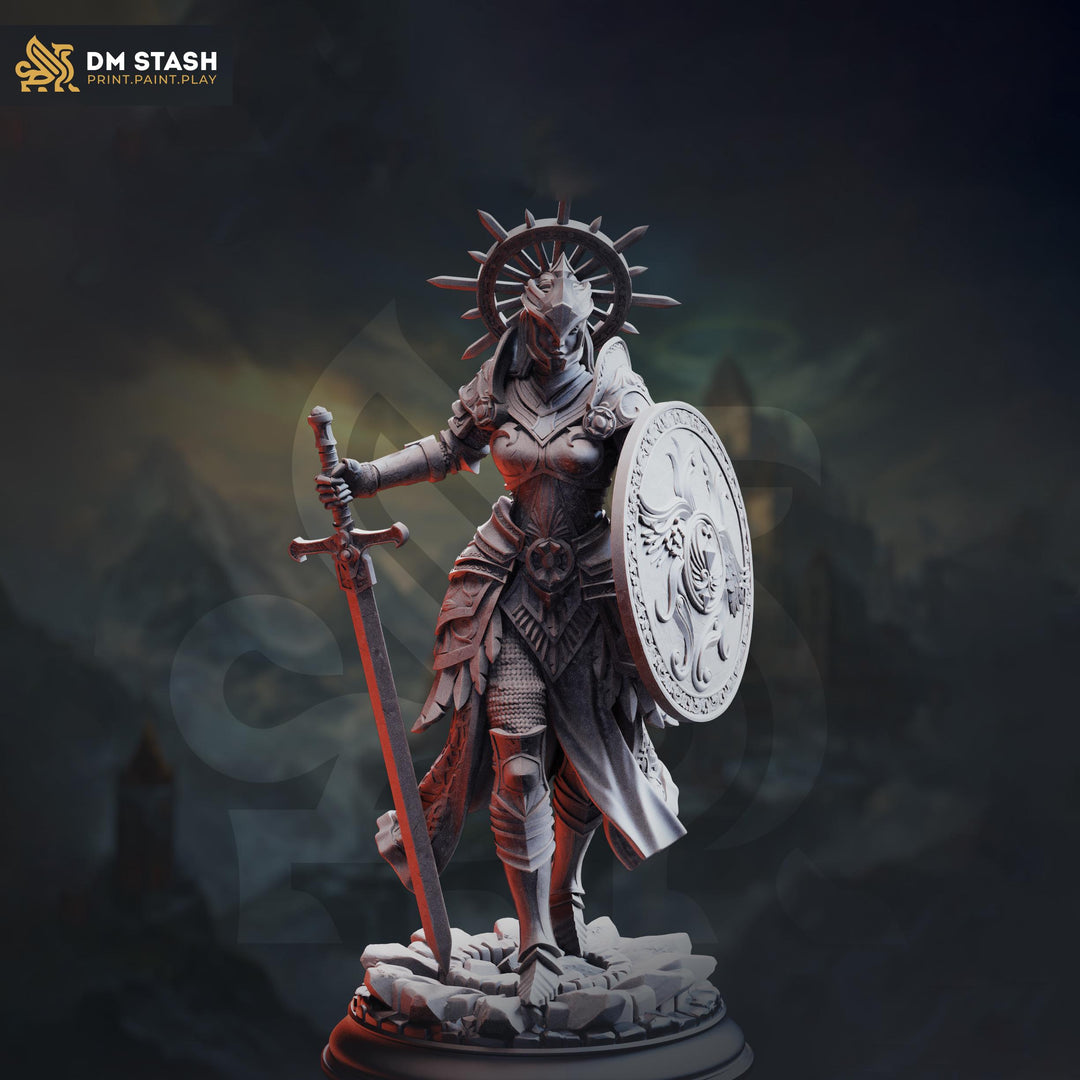 Holy Paladin Miniature | Divine Judge Knight | Resin RPG Figure