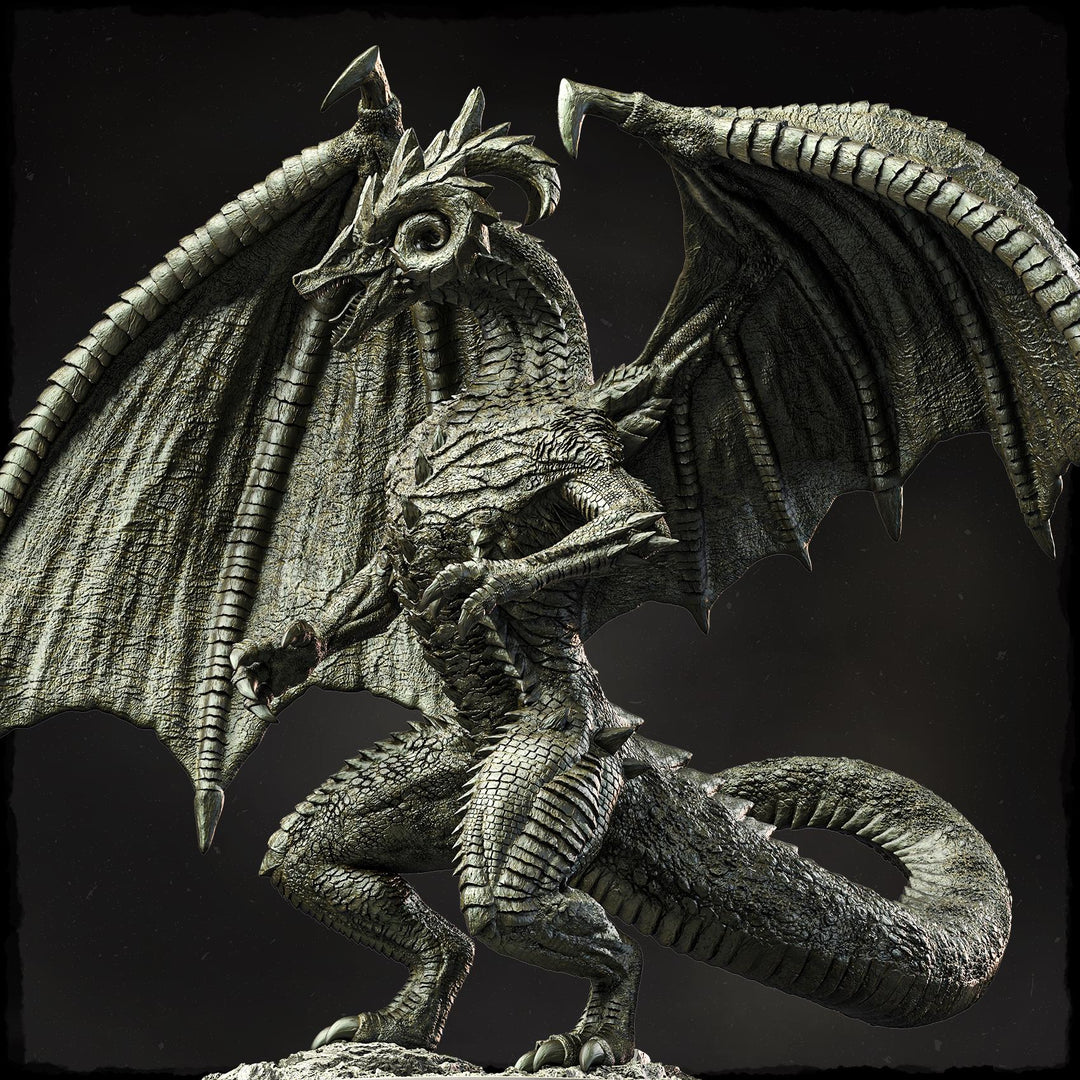 Gargantuan Dragon Miniature | Ancient Boss Monster | Resin Tabletop Figure
