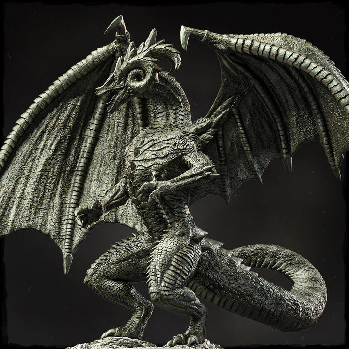 Gargantuan Dragon Miniature | Ancient Boss Monster | Resin Tabletop Figure