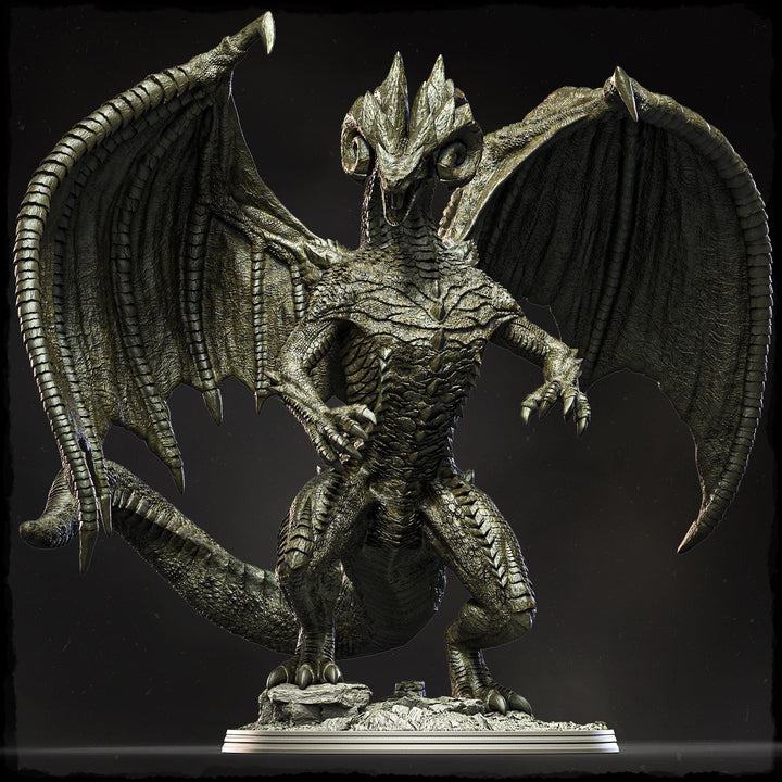 Gargantuan Dragon Miniature | Ancient Boss Monster | Resin Tabletop Figure