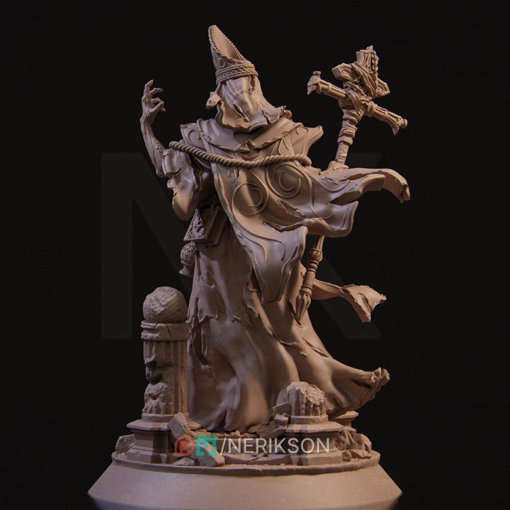 Lich Priest Miniature | Undead Necromancer Cleric | Resin RPG Figure