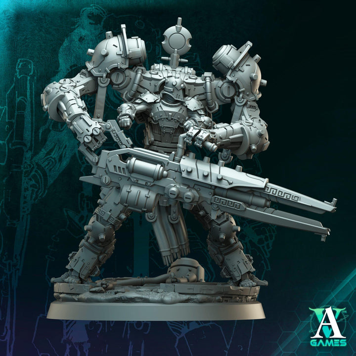 Sci-Fi Mech Knight | Heavy Rifle War Suit | Resin 32mm 40mm 50mm 65mm 80mm