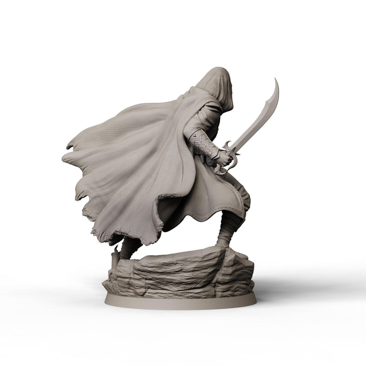 Male Rogue with Daggers, PaintedOrNot Original Design Unpainted Mini | 5 Sizes /Scales