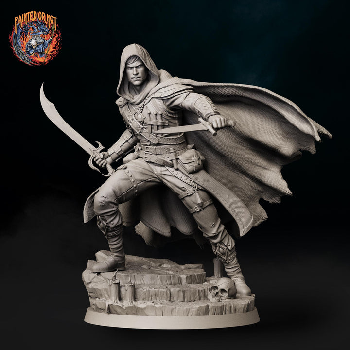 Rogue Miniature STL | Vasili with Scimitar and Dagger | Digital Download