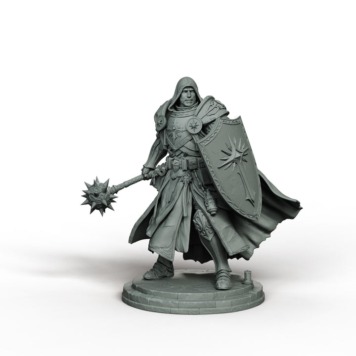 Cleric Paladin STL, Kaedran War Cleric Battle Priest, PaintedOrNot Original Digital Mini for DnD 5E