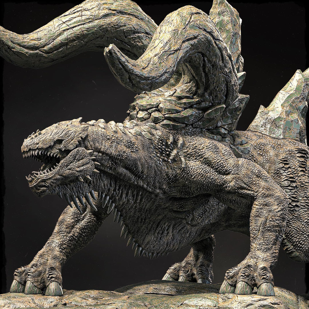 Gargantuan Monster Miniature | Horned Boss Beast | Resin RPG Figure