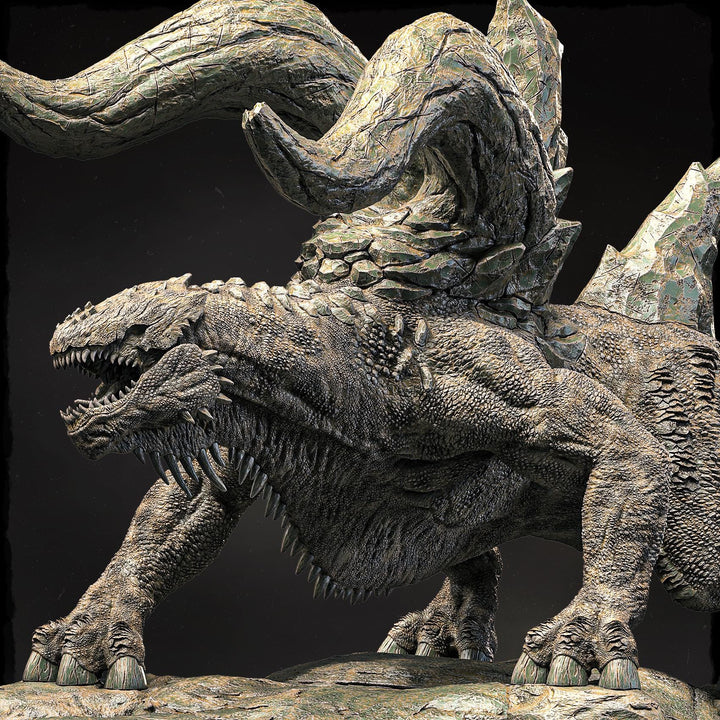 Gargantuan Monster Miniature | Horned Boss Beast | Resin RPG Figure