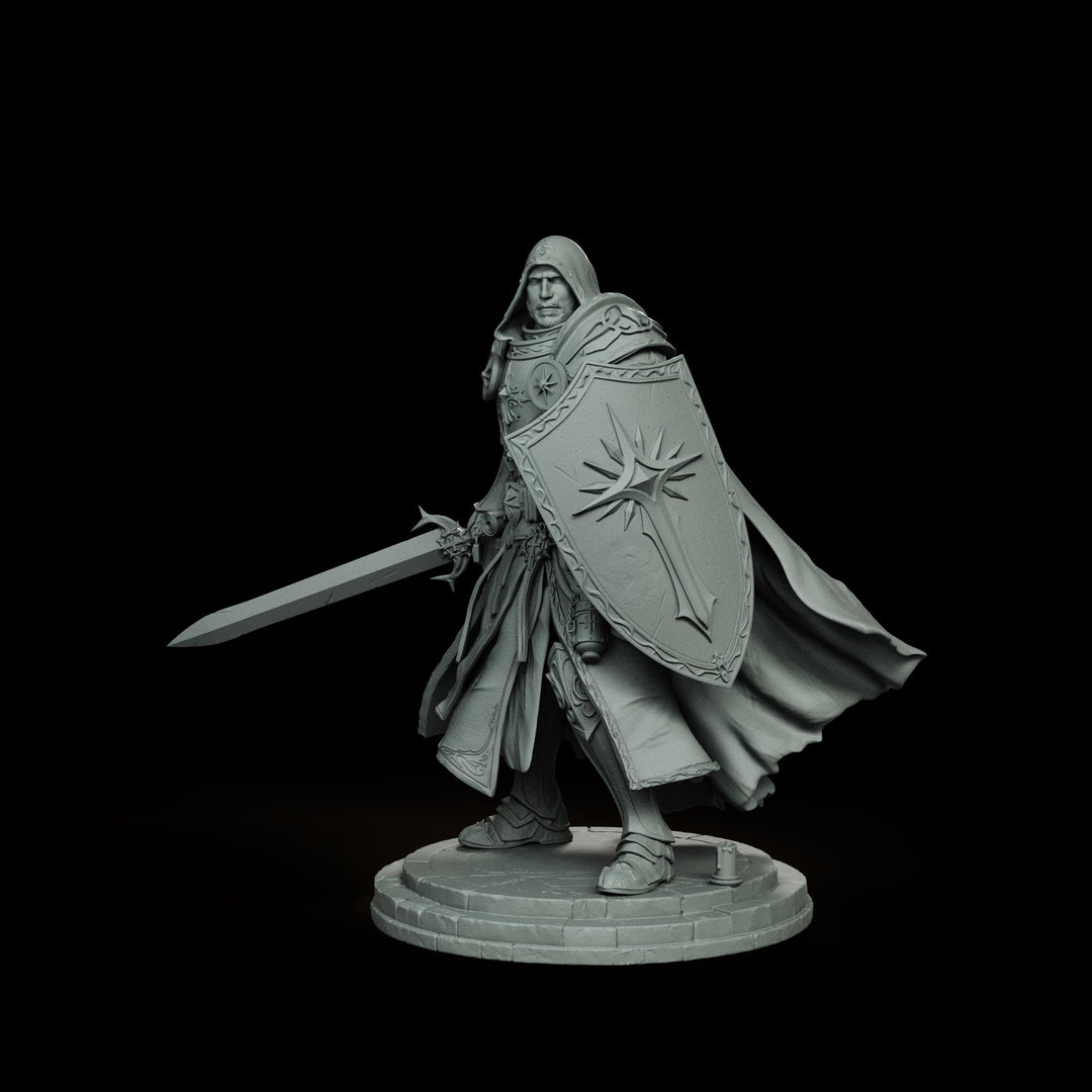 Holy Paladin Divine Judge, PaintedOrNot Original Design Unpainted Mini | 5 Sizes /Scales