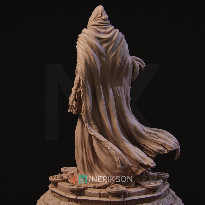 Undead Sorcerer Miniature | Hooded Lich | 5 Sizes Unpainted Resin Figure