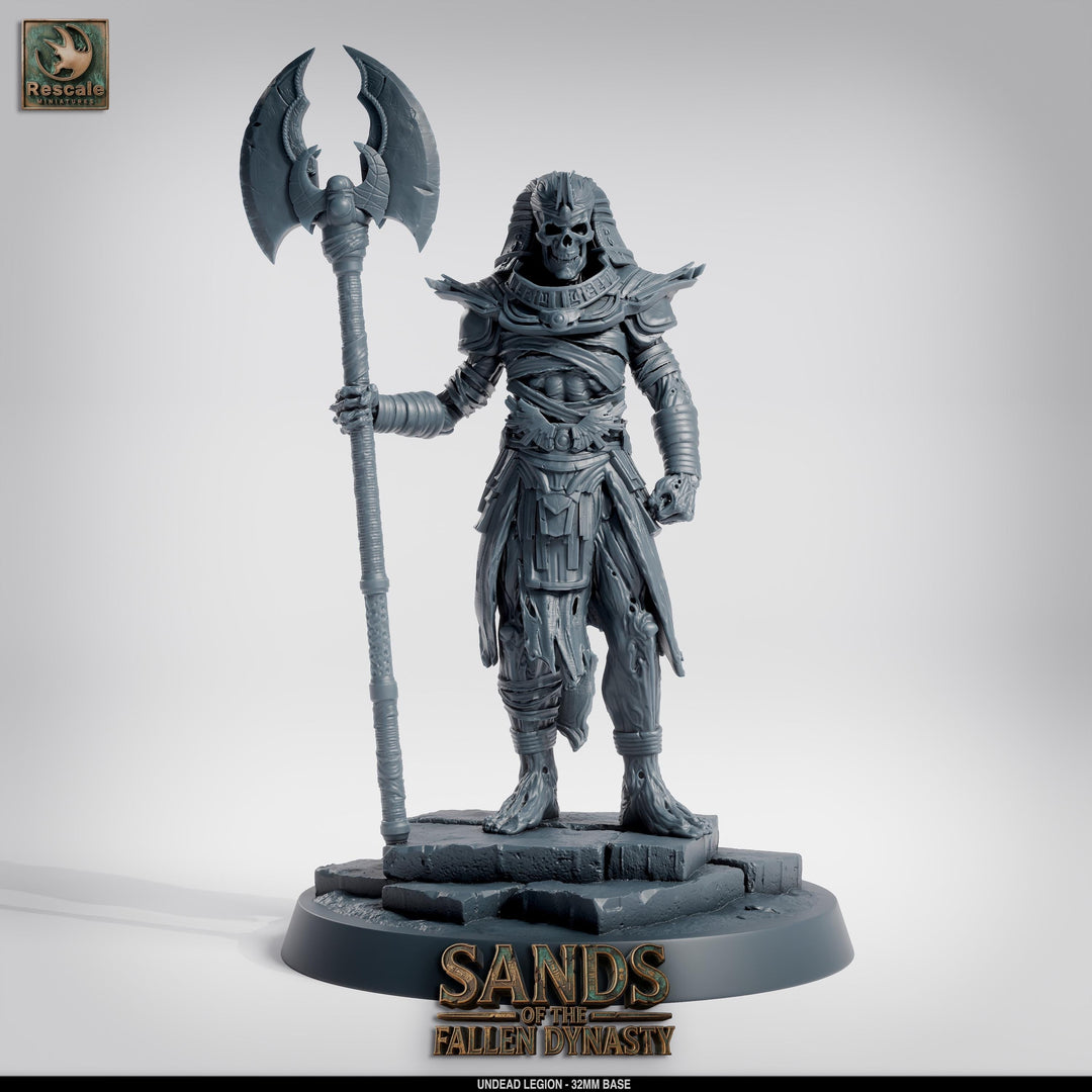 Mummy Lord Miniature | Undead Pharaoh Warrior | Resin 28mm 32mm 54mm 75mm 100mm
