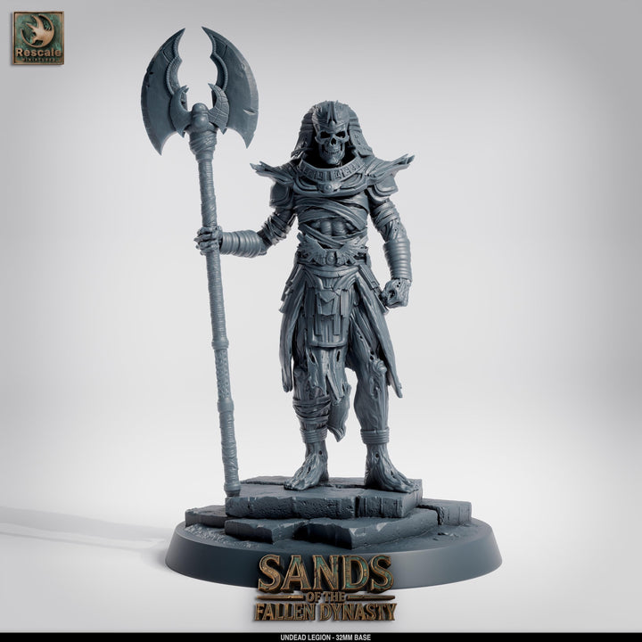 Mummy Lord Miniature | Undead Pharaoh Warrior | Resin 28mm 32mm 54mm 75mm 100mm