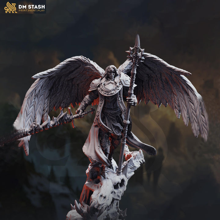 Winged Angel Paladin Miniature | Celestial Warrior | Resin 28mm 32mm 54mm 75mm 100mm