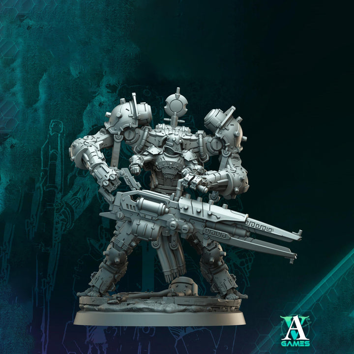 Sci-Fi Mech Knight | Heavy Rifle War Suit | Resin 32mm 40mm 50mm 65mm 80mm