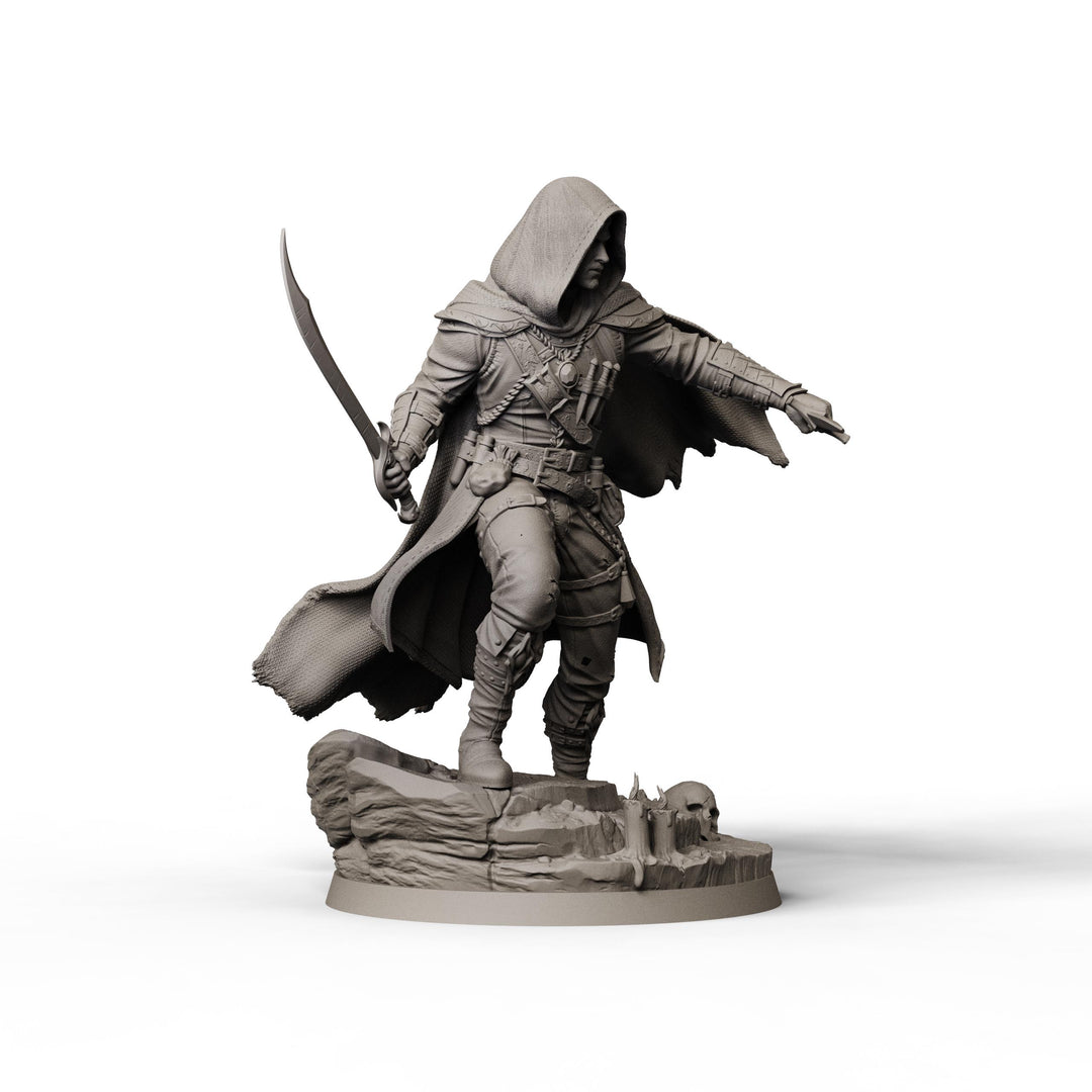 Rogue Miniature STL | Vasili with Scimitar and Dagger | Digital Download