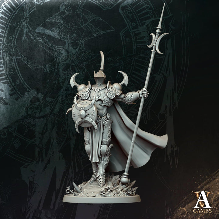 Spear Paladin Miniature | Shield Knight Fighter | UNPAINTED Resin
