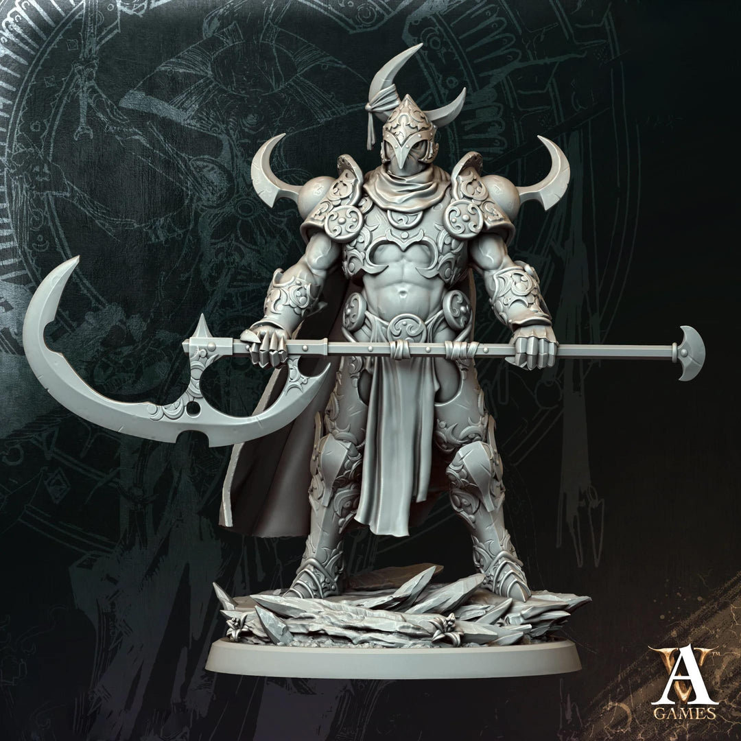 Gladiator Miniature | Polearm Fighter Arena Champion | UNPAINTED Resin