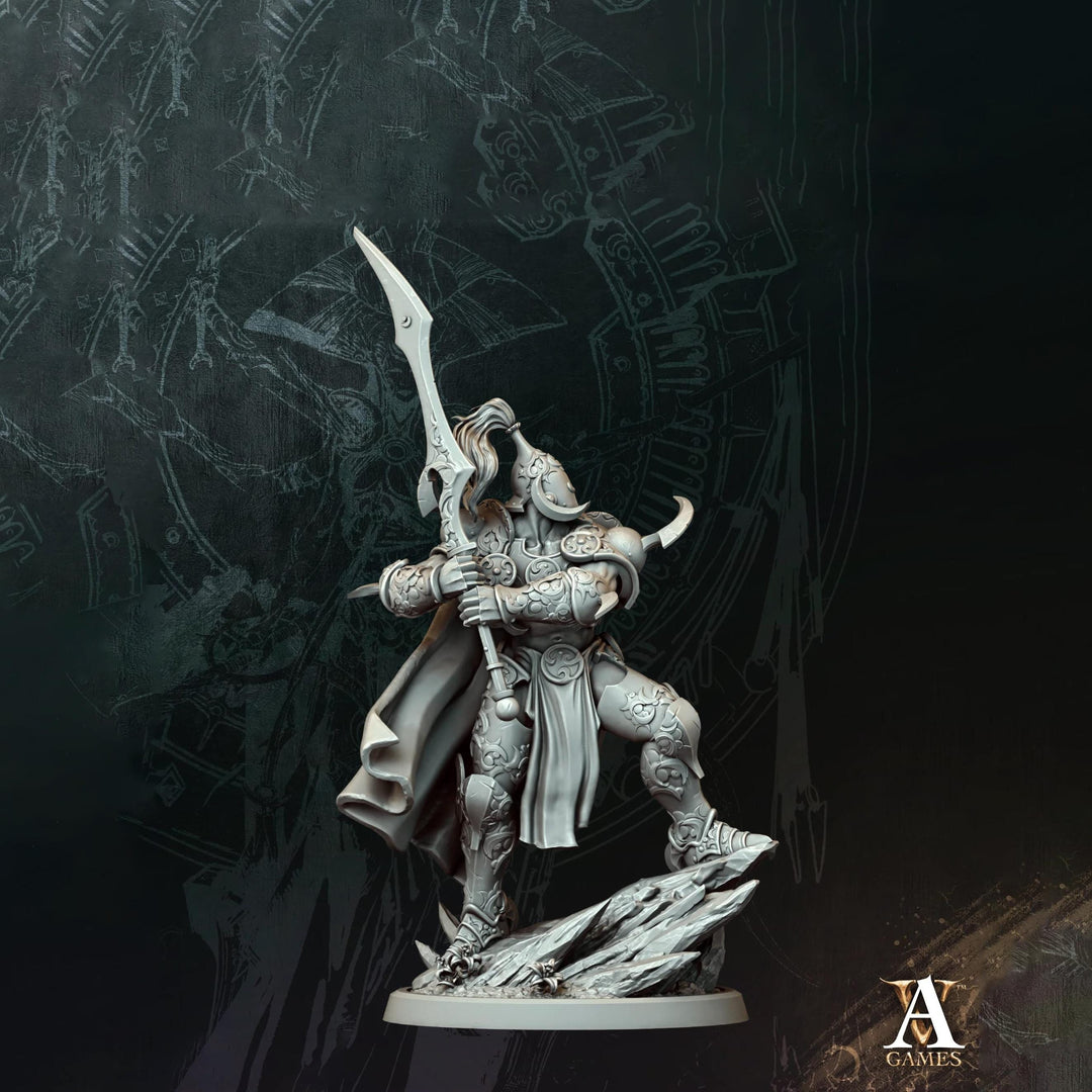 Greatsword Knight Miniature | Armored Fighter Warrior | UNPAINTED Resin
