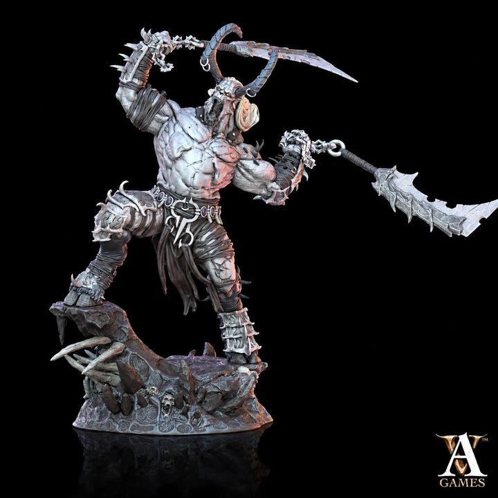 Goat Demon Lord Miniature | Horned Fiend Boss | UNPAINTED Resin