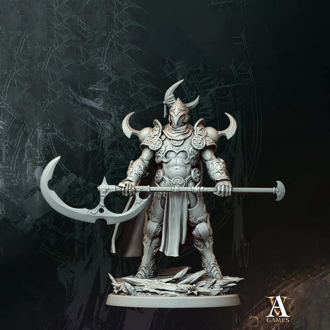 Gladiator Miniature | Polearm Fighter Arena Champion | UNPAINTED Resin