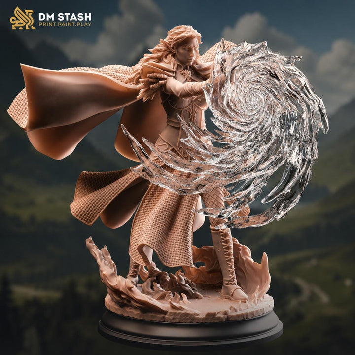 Female Sorcerer Miniature | Wizard Mage PC NPC | UNPAINTED Resin