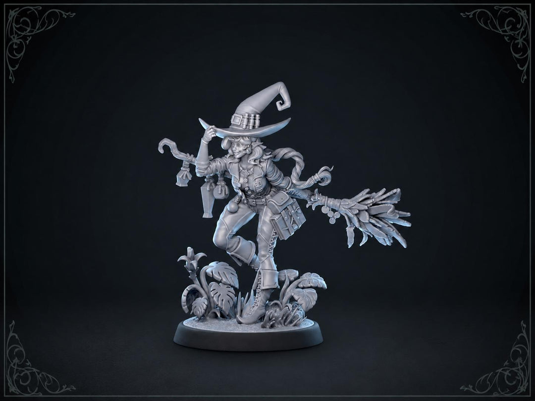 Female Elf Witch Miniature | Wizard Mage PC NPC | UNPAINTED Resin
