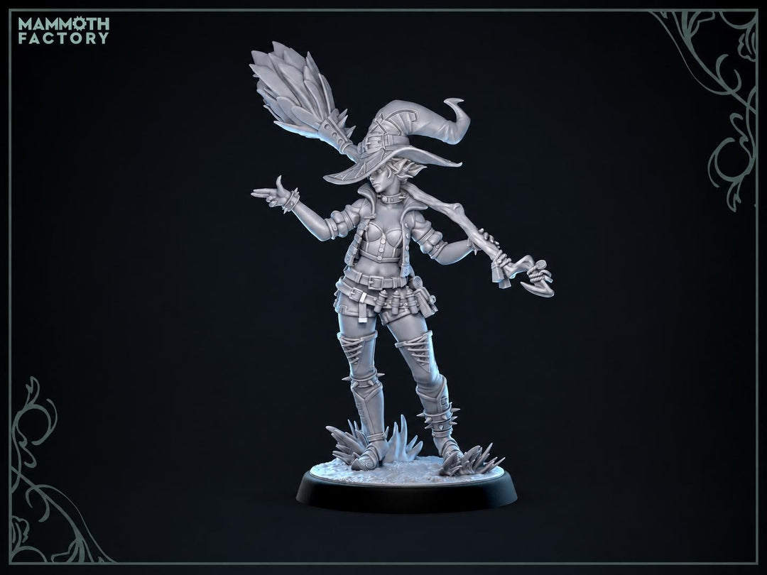 Female Elf Witch Miniature | Wizard Mage PC NPC | UNPAINTED Resin
