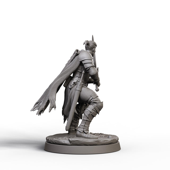 Human Fighter Unpainted Miniature, Aldric Greatsword Fighter, PaintedOrNot Original Resin Mini for DnD 5E