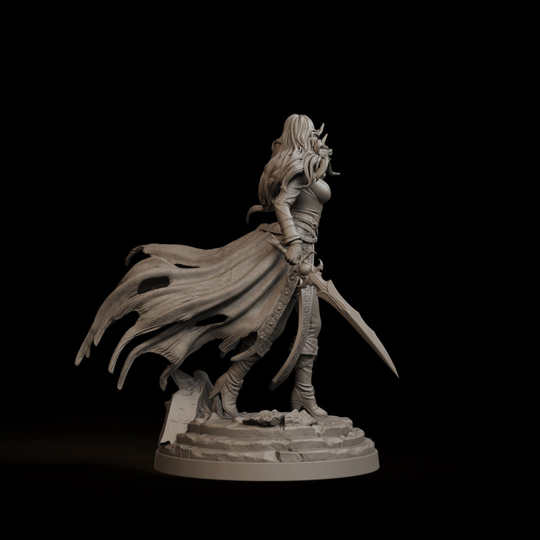 Female Warlock Unpainted Miniature, Malyra Eldritch Warlock, PaintedOrNot Original Resin Mini for DnD 5E