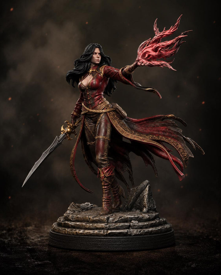 Female Warlock Unpainted Miniature, Malyra Eldritch Warlock, PaintedOrNot Original Resin Mini for DnD 5E