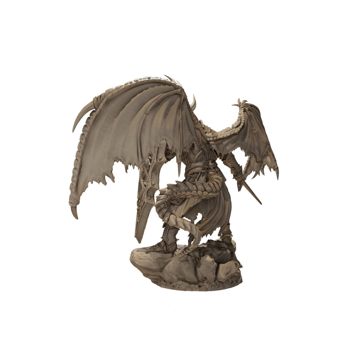 Winged Dragonborn Paladin STL, Zavorak Drakon Paladin, PaintedOrNot Original Digital Mini for DnD 5E