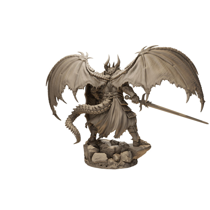 Winged Dragonborn Paladin STL, Zavorak Drakon Paladin, PaintedOrNot Original Digital Mini for DnD 5E