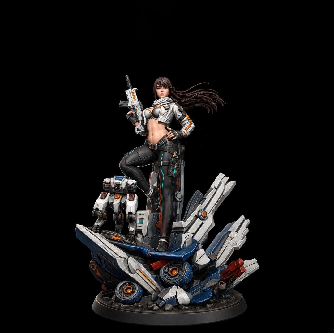 Cyber Stealth Operative Female Unpainted Mini Sci-Fi Starfinder Topless Nude NSFW