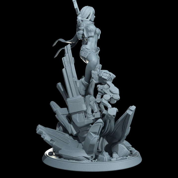 Cyber Stealth Operative Female Unpainted Mini Sci-Fi Starfinder Topless Nude NSFW