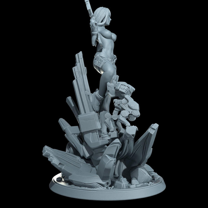 Cyber Stealth Operative Female Unpainted Mini Sci-Fi Starfinder Topless Nude NSFW