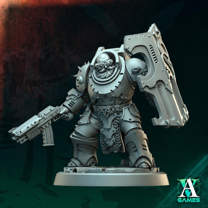 Sci-Fi Soldier Miniature | Shield Gunner Warrior | UNPAINTED Resin RPG Wargame
