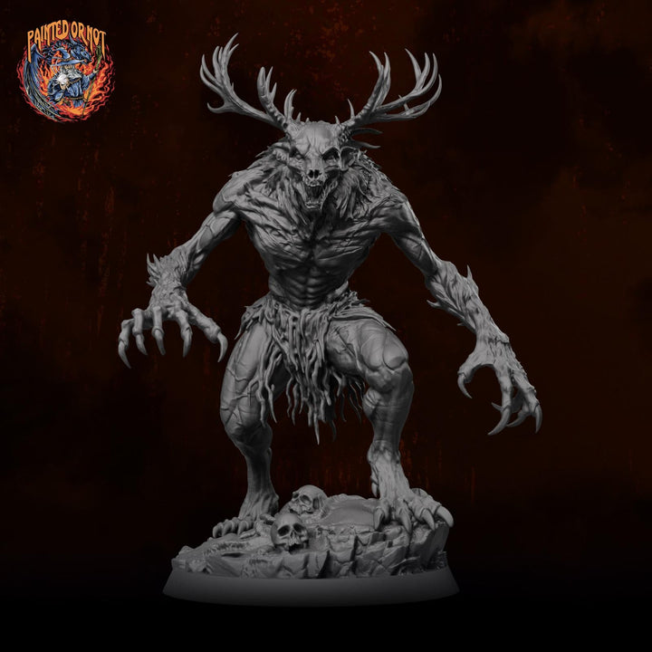 Wendigo Monster Unpainted Miniature, PaintedOrNot Original Resin Horror Boss for DnD 5E Pathfinder