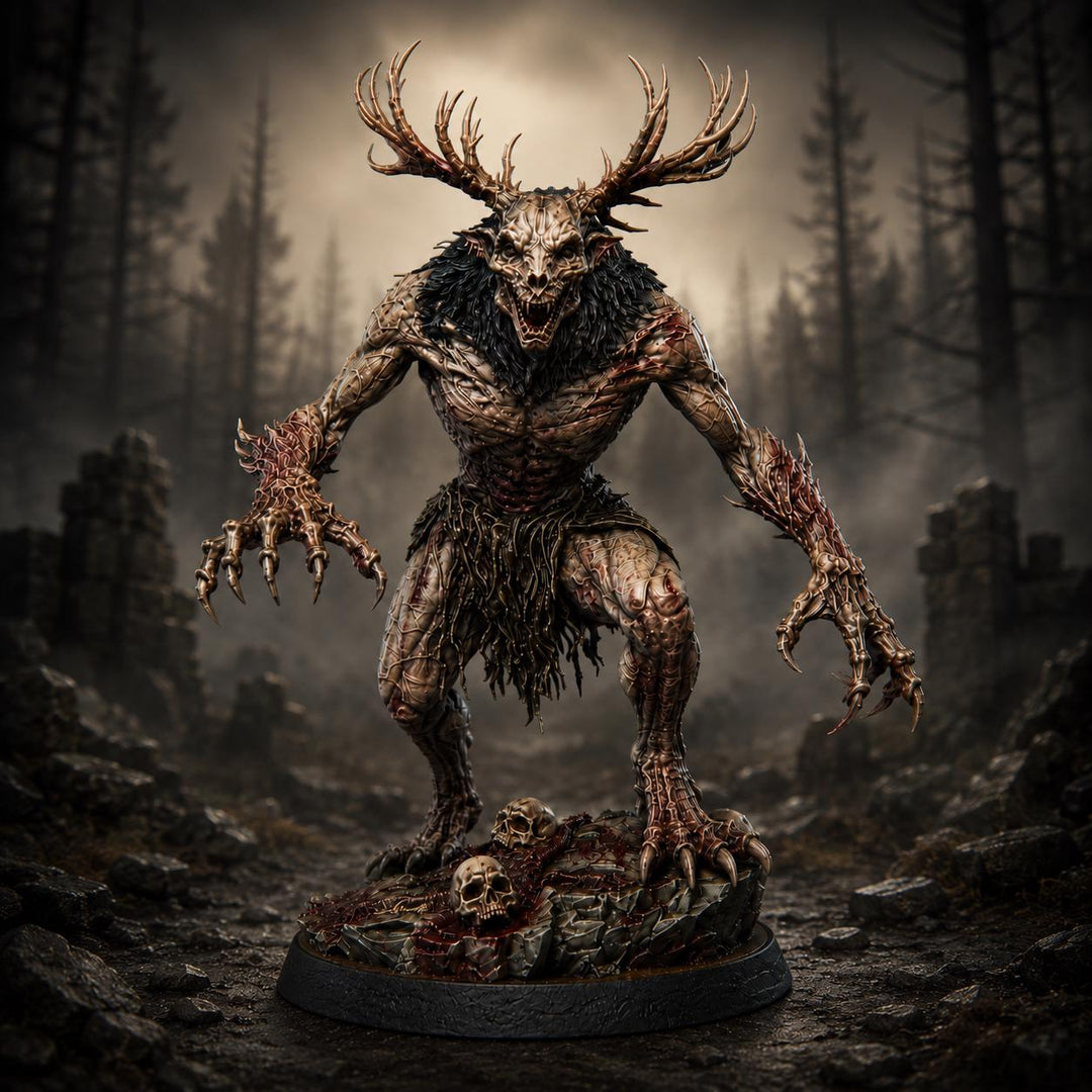 Wendigo Monster Unpainted Miniature, PaintedOrNot Original Resin Horror Boss for DnD 5E Pathfinder