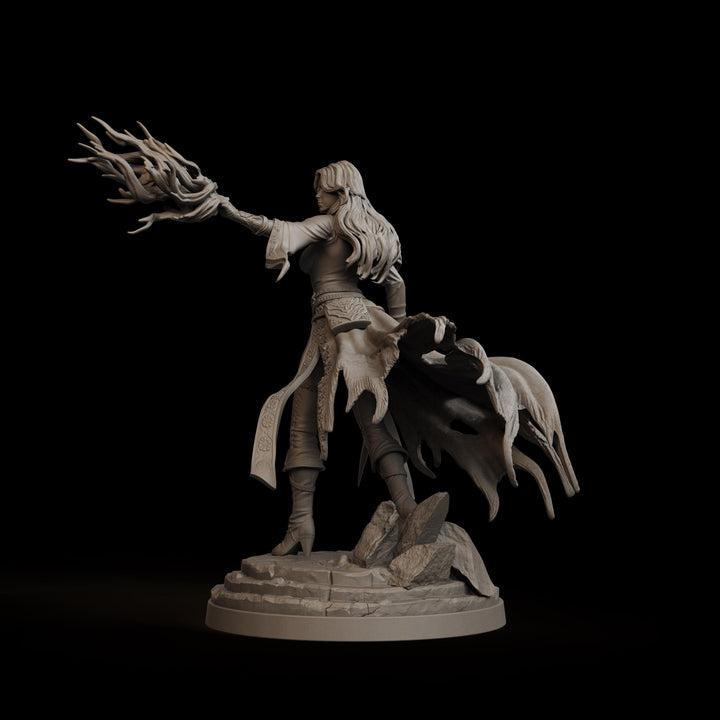 Female Warlock Unpainted Miniature, Malyra Eldritch Warlock, PaintedOrNot Original Resin Mini for DnD 5E
