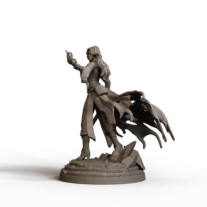 Female Warlock Unpainted Miniature, Malyra Pactblade Warlock, PaintedOrNot Original Resin Mini for DnD 5E