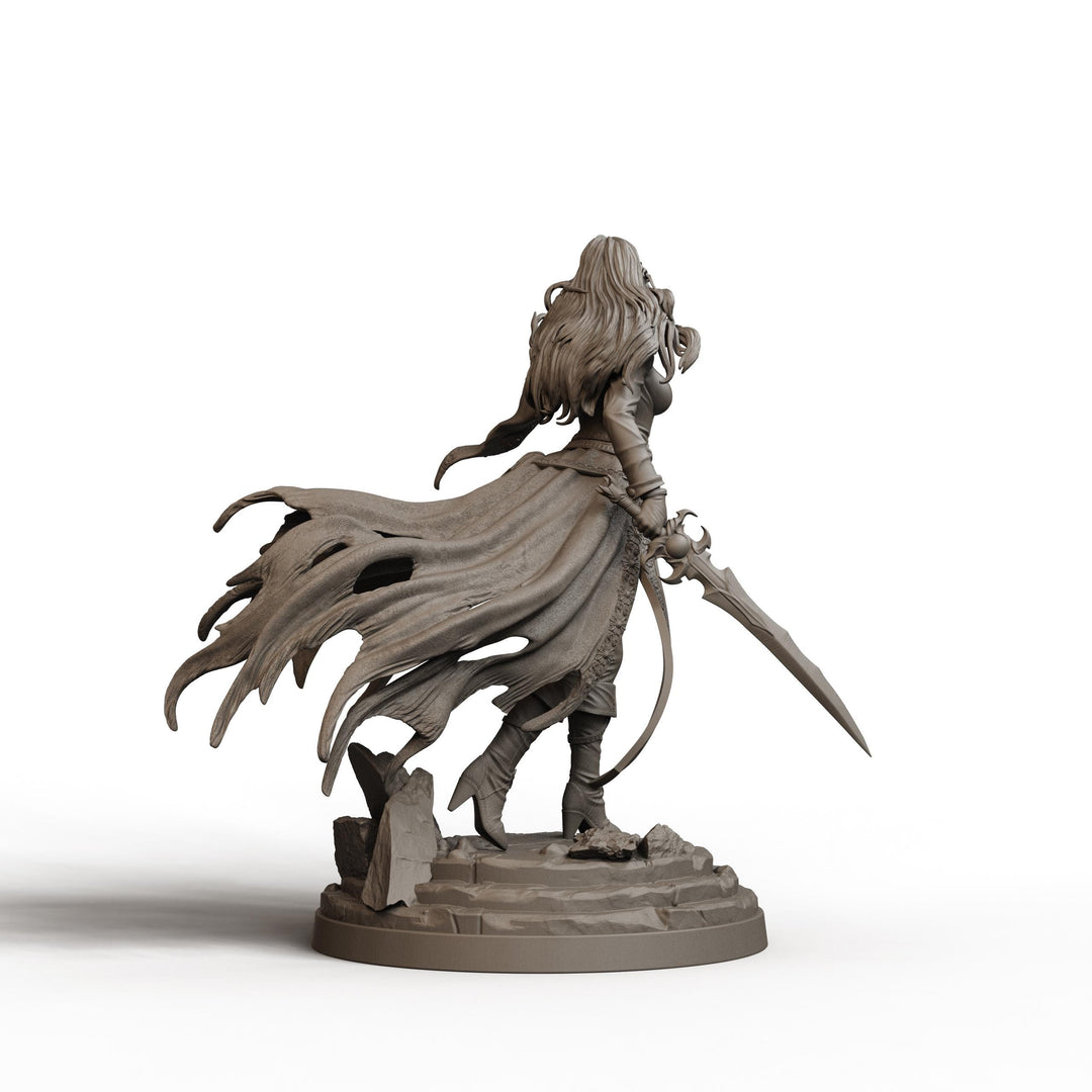 Female Warlock Unpainted Miniature, Malyra Pactblade Warlock, PaintedOrNot Original Resin Mini for DnD 5E