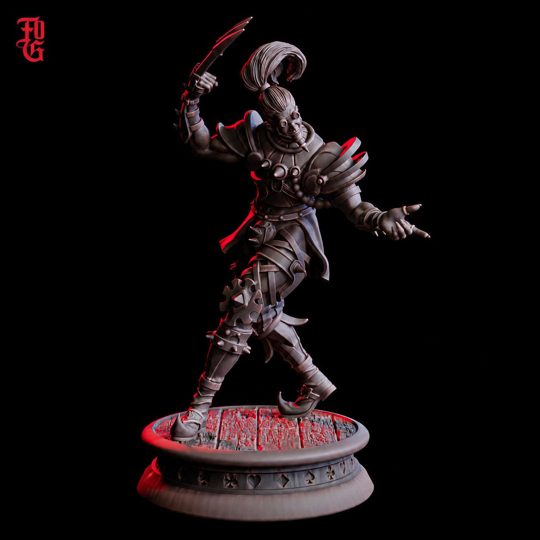 Rogue Miniature | Jester Trickster Assassin | UNPAINTED Resin DnD Pathfinder