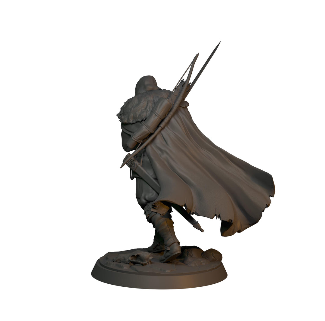 Human Ranger Unpainted Miniature, Torvin Sword Pose, PaintedOrNot Original Resin Mini for DnD 5E