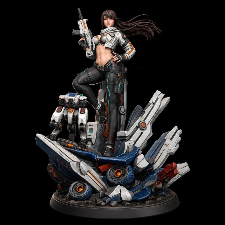 Cyber Stealth Operative Female Unpainted Mini Sci-Fi Starfinder Topless Nude NSFW