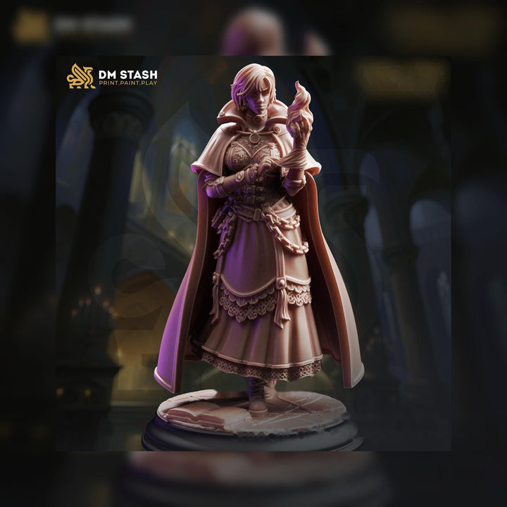 Female Wizard Miniature | Evocation Wizard Spellcaster | UNPAINTED Resin DnD Pathfinder