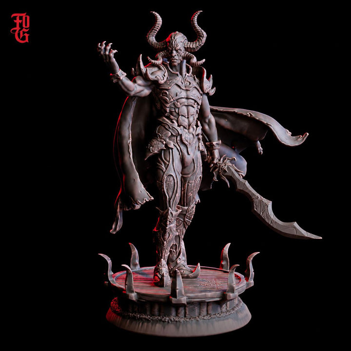 Warlock Miniature | Horned Dark Sorcerer | UNPAINTED Resin DnD Pathfinder