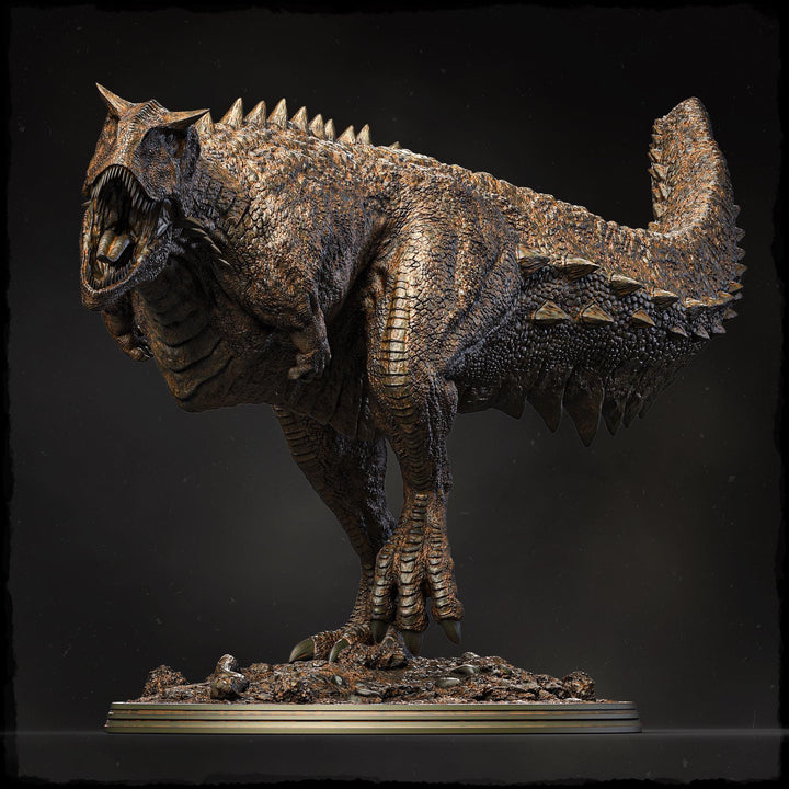 Carnotaurus Dinosaur Miniature | Prehistoric Predator Monster | UNPAINTED Resin DnD Pathfinder