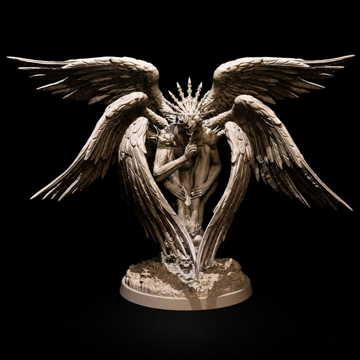 Fallen Angel Miniature | Winged Demon Boss | UNPAINTED Resin DnD Pathfinder