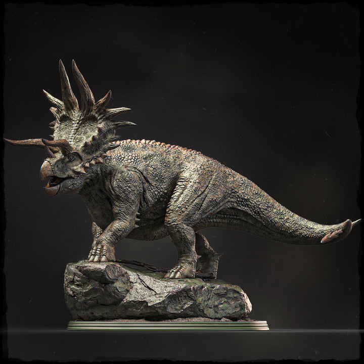 Triceratops Dinosaur Miniature, Horned Beast Monster, Unpainted Resin Tabletop RPG Figure