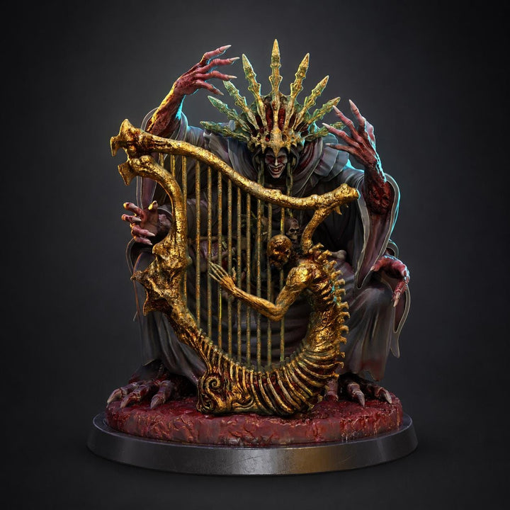 Demon Miniature | Cursed Harpist Boss | UNPAINTED Resin DnD Pathfinder