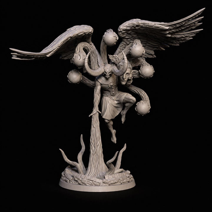 Fallen Angel Miniature | Winged Eye Demon Boss | UNPAINTED Resin DnD Pathfinder